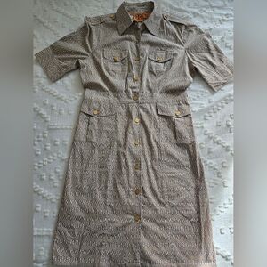 Tory Burch Ryder Logo Shirtdress Sz 6